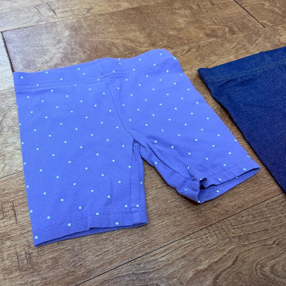 Toddler Girls Simple Joys by Carters Bike Shorts - 3T - 2 included! - Polka Dots - Picture 2 of 3